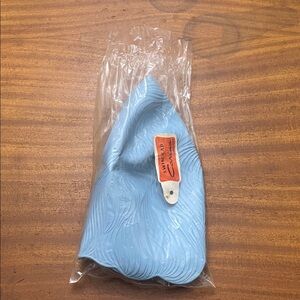Vintage Blue Rubber Bathing Swim Cap Carina France